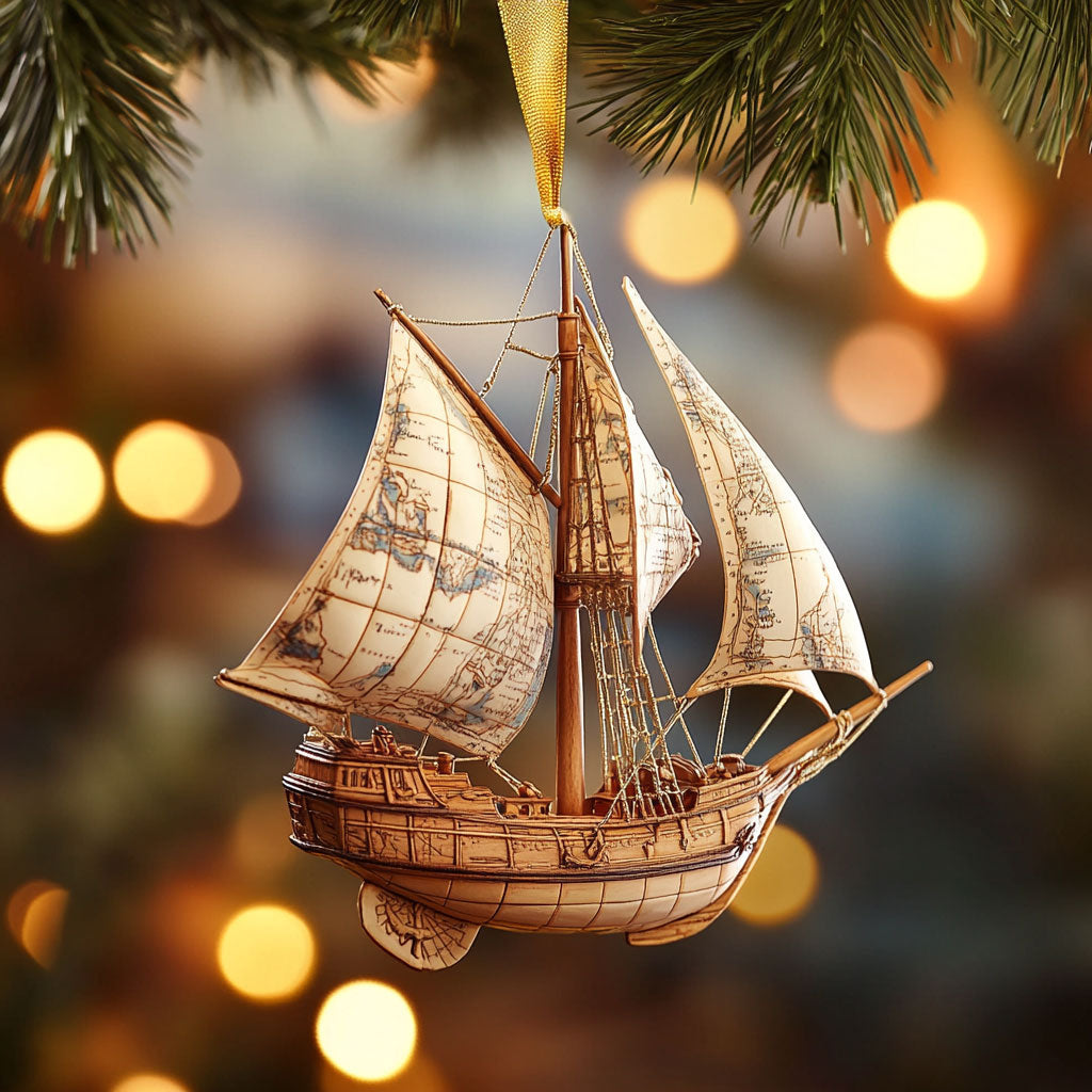 Tall Ship Noel Journey WN2411088CL Christmas Ornament