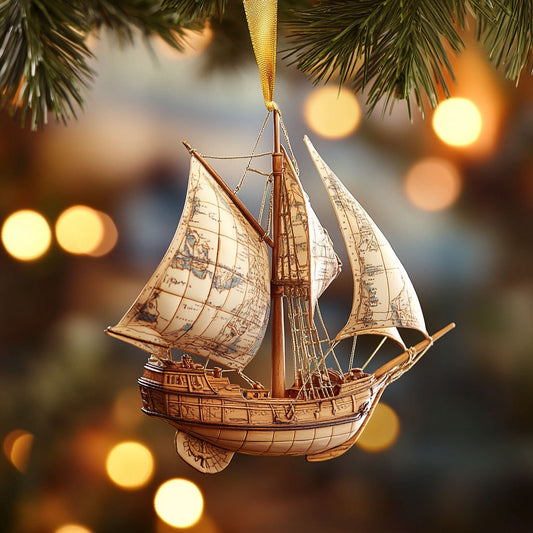 Tall Ship Noel Journey WN2411088CL Christmas Ornament