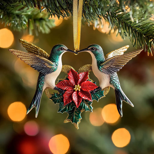 Holiday Heart Hummingbird WN1512035CL Christmas Ornament