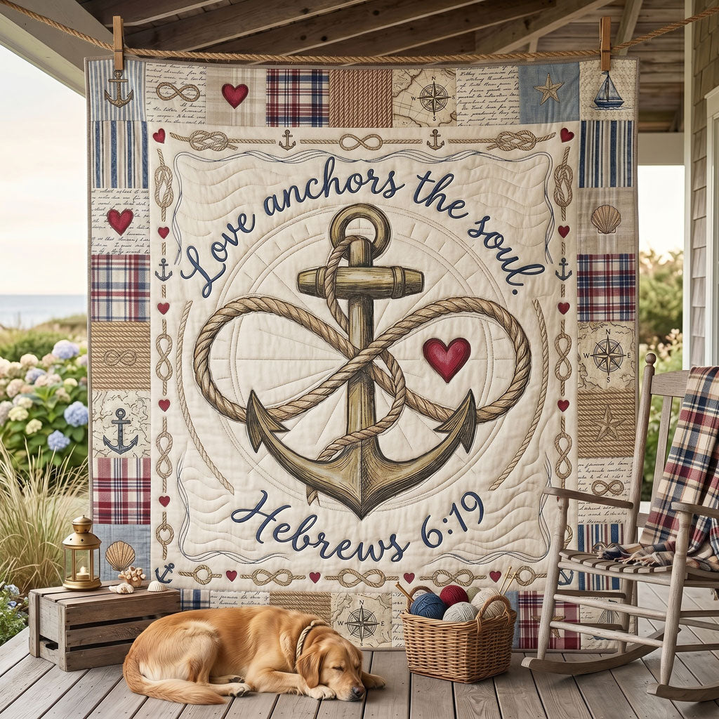 Faithful Harbor Hearts WN2505006CL Quilt