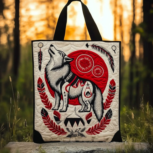 Spirit Fire Wolf WN2910065CL Quilted Tote Bag