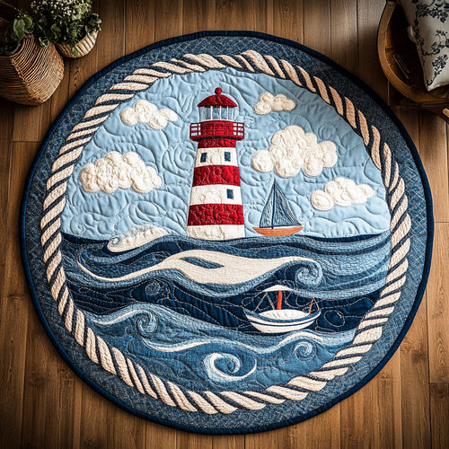 Lighthouse Way WN0307098CL Quilted Round Mat