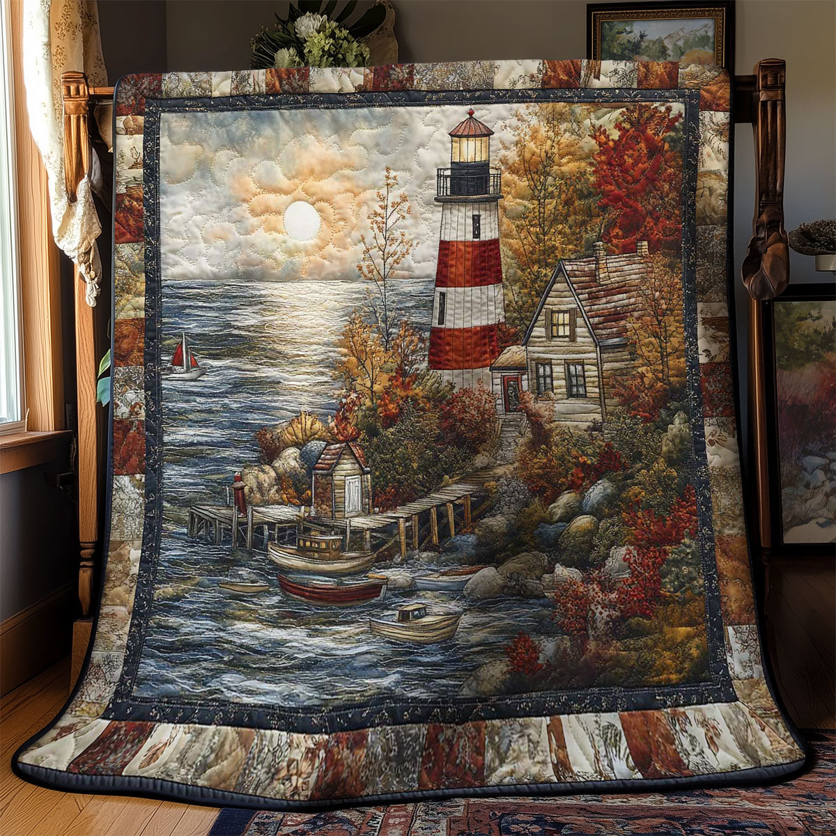 Seaside Lighthouse WN0502018CL Quilt