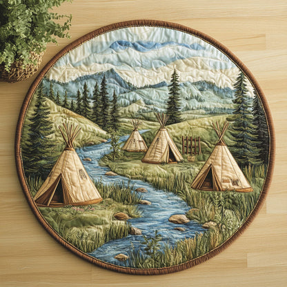 Native American CW3105629CL Quilted Round Mat