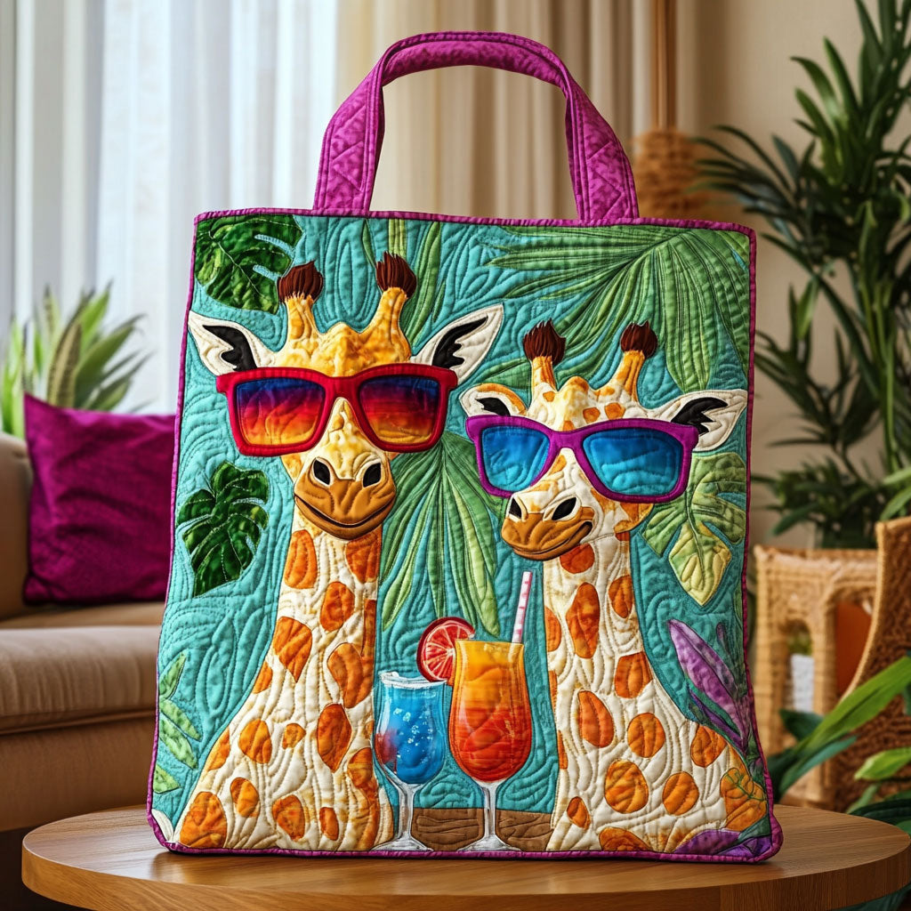 Giraffe Summer KL1512018CL Quilted Tote Bag