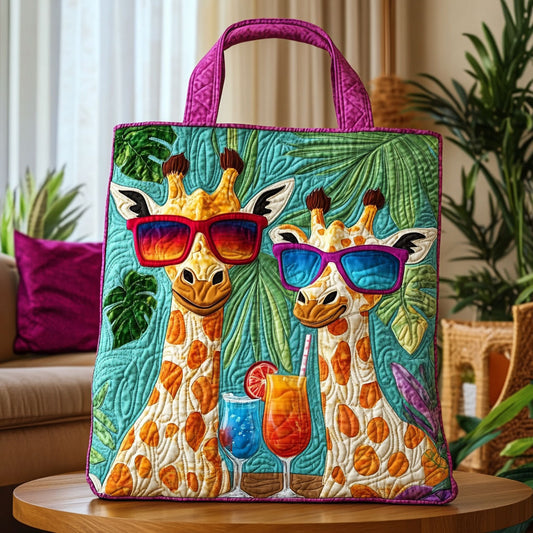 Giraffe Summer KL1512018CL Quilted Tote Bag