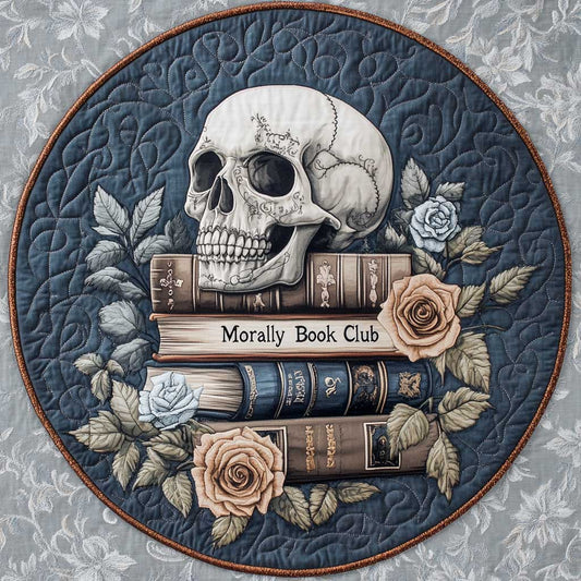 Skull Bloom WN2005058CL Quilted Round Mat