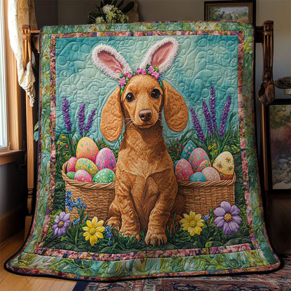 Dachshund In Easter Bloom WN1501007CL Quilt