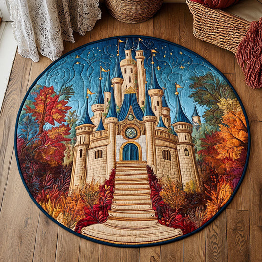 Castle Under Starlight WJ2307037CL Quilted Round Mat