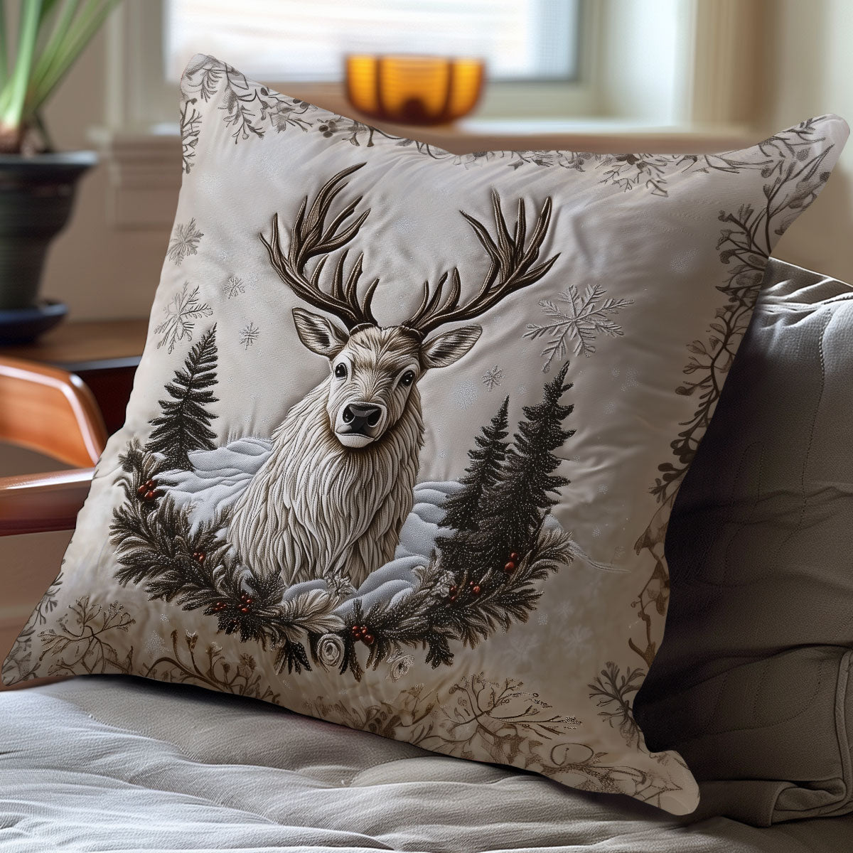 Deer Realm WN0606062CL Quilt Pillow Case