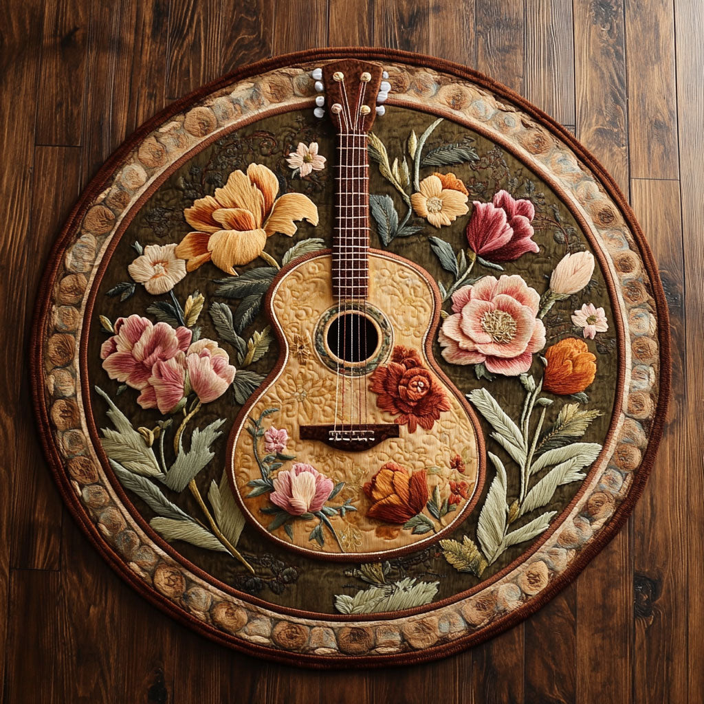 Guitar Garden WN0506030CL Quilted Round Mat