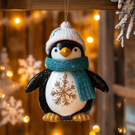 Winter Knit Penguin LT1610028CL Christmas Ornament