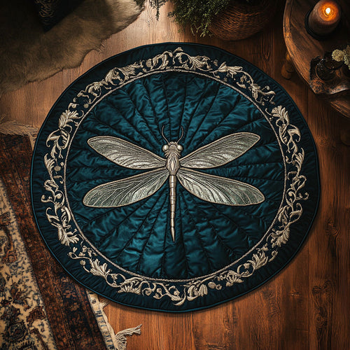 Twilight Sky Dragonfly WN1408116CL Quilted Round Mat