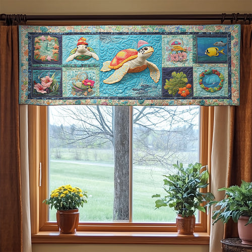 Turtle Waves WN2406092CL Quilted Valance