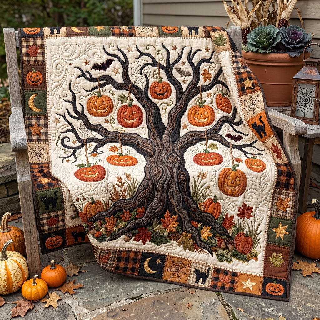 Haunted Pumpkin Tree WN2606012CL Quilt