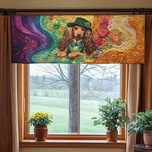 Festive Dachshund WN0907049CL Quilted Valance