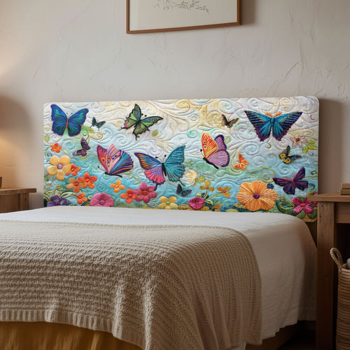 Floral Butterfly Charm CW2412008CL Quilted Headboard Slipcover