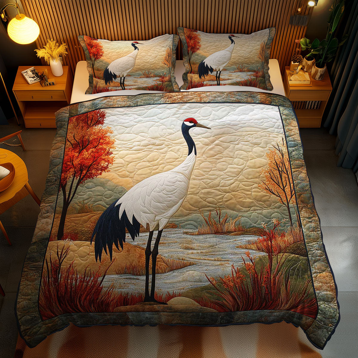 Autumn Crane WN0502051CL Duvet Cover Set