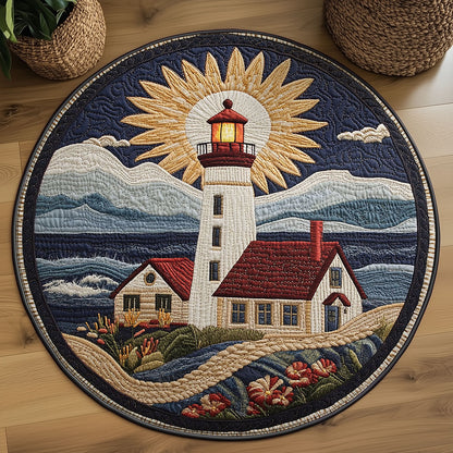 Blazing Lighthouse WN0408002CL Quilted Round Mat