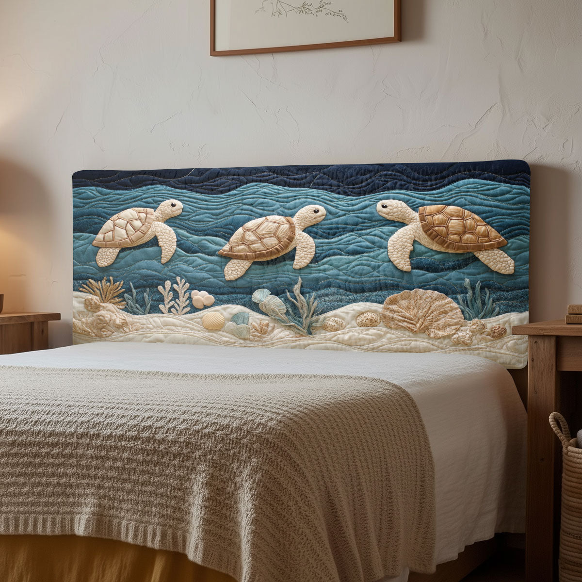 Sea Turtle Spirit CW1312017CL Quilted Headboard Slipcover