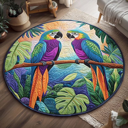 Tropical Parrot WJ2204029CL Quilted Round Mat