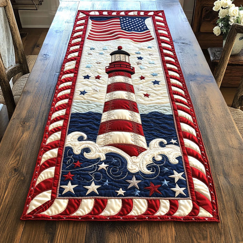 Lighthouse Ocean WN0906076CL Quilted Table Runner