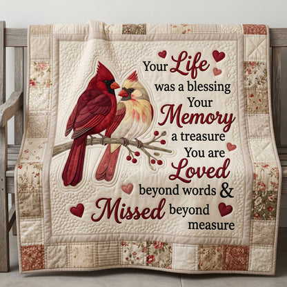 Loved And Missed Beyond Measure Cardinal WN1404011CL Quilt