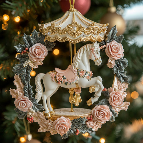 Bloom Carousel Horse CW2611015CL Christmas Ornament