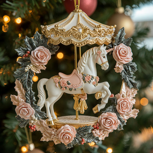 Bloom Carousel Horse CW2611015CL Christmas Ornament