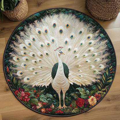 White Peacock WJ1405022CL Quilted Round Mat