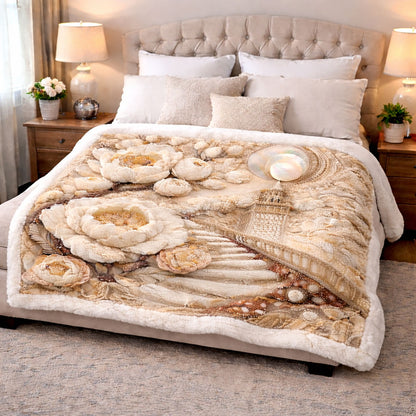 Ivory Garden of Light KL3001010CL Faux Fur Throw Blanket