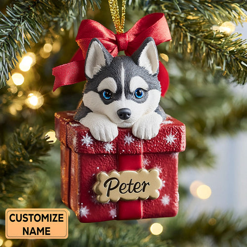 Snow Pup CP0112023CL Personalized Christmas Ornament