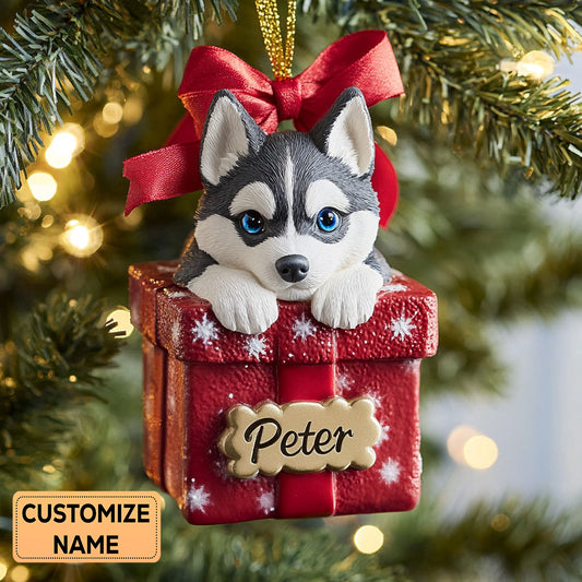 Snow Pup CP0112023CL Personalized Christmas Ornament