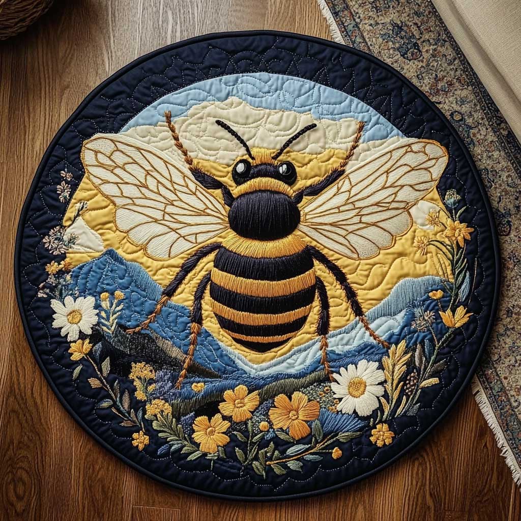 Dancing Bee WN1403026CL Quilted Round Mat