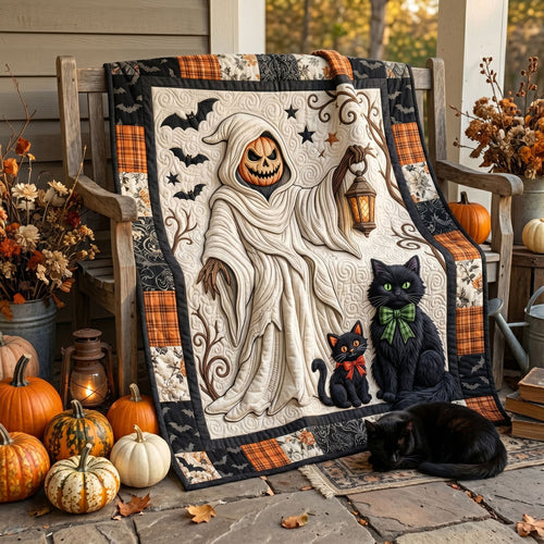 Spooky Lantern Ghost Cat WN0905022CL Quilt