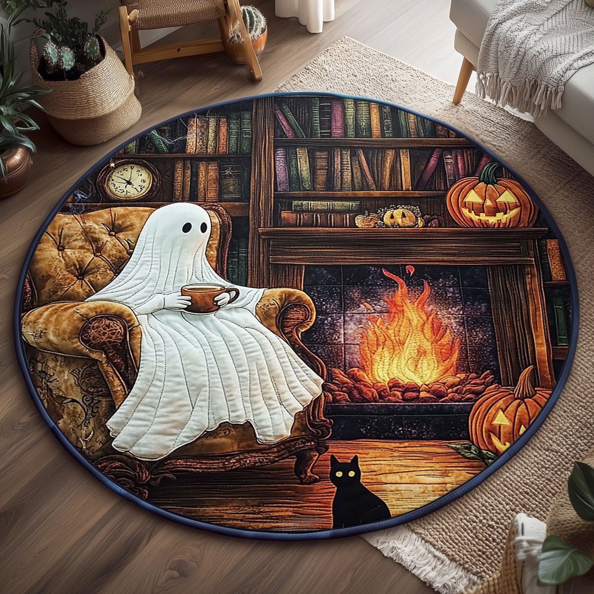 Midnight Reverie WJ1807037CL Quilted Round Mat
