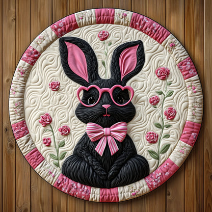 Bunny in Bloom KL1301016CL Quilted Round Mat