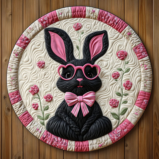 Bunny in Bloom KL1301016CL Quilted Round Mat