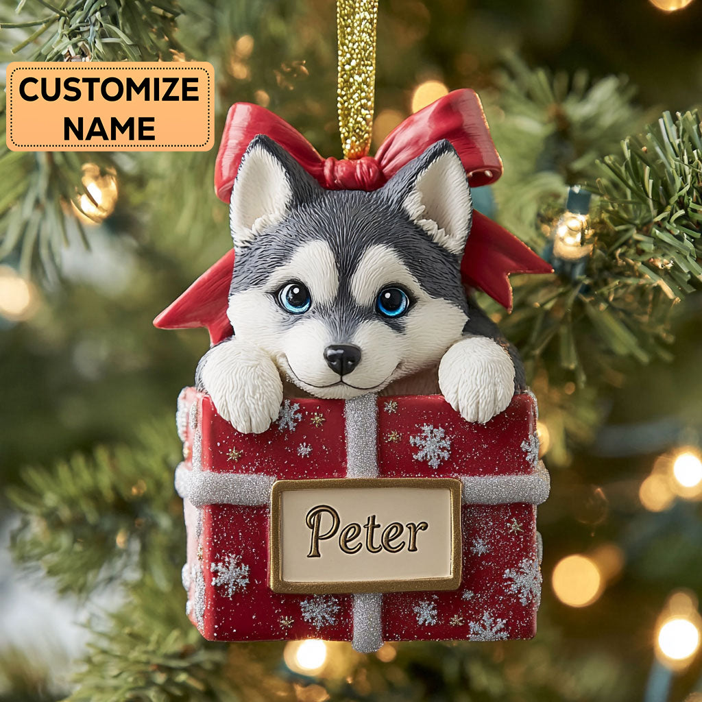 Husky Joy CP0112032CL Personalized Christmas Ornament
