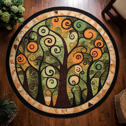 Patchwork Forest WN1505039CL Quilted Round Mat