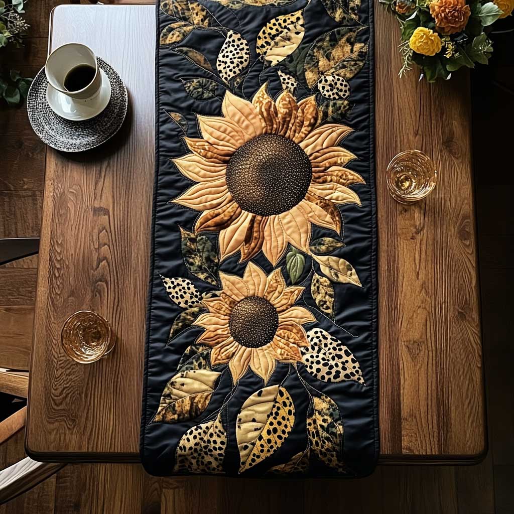 Sunflower Delight WN3103043CL Quilted Table Runner