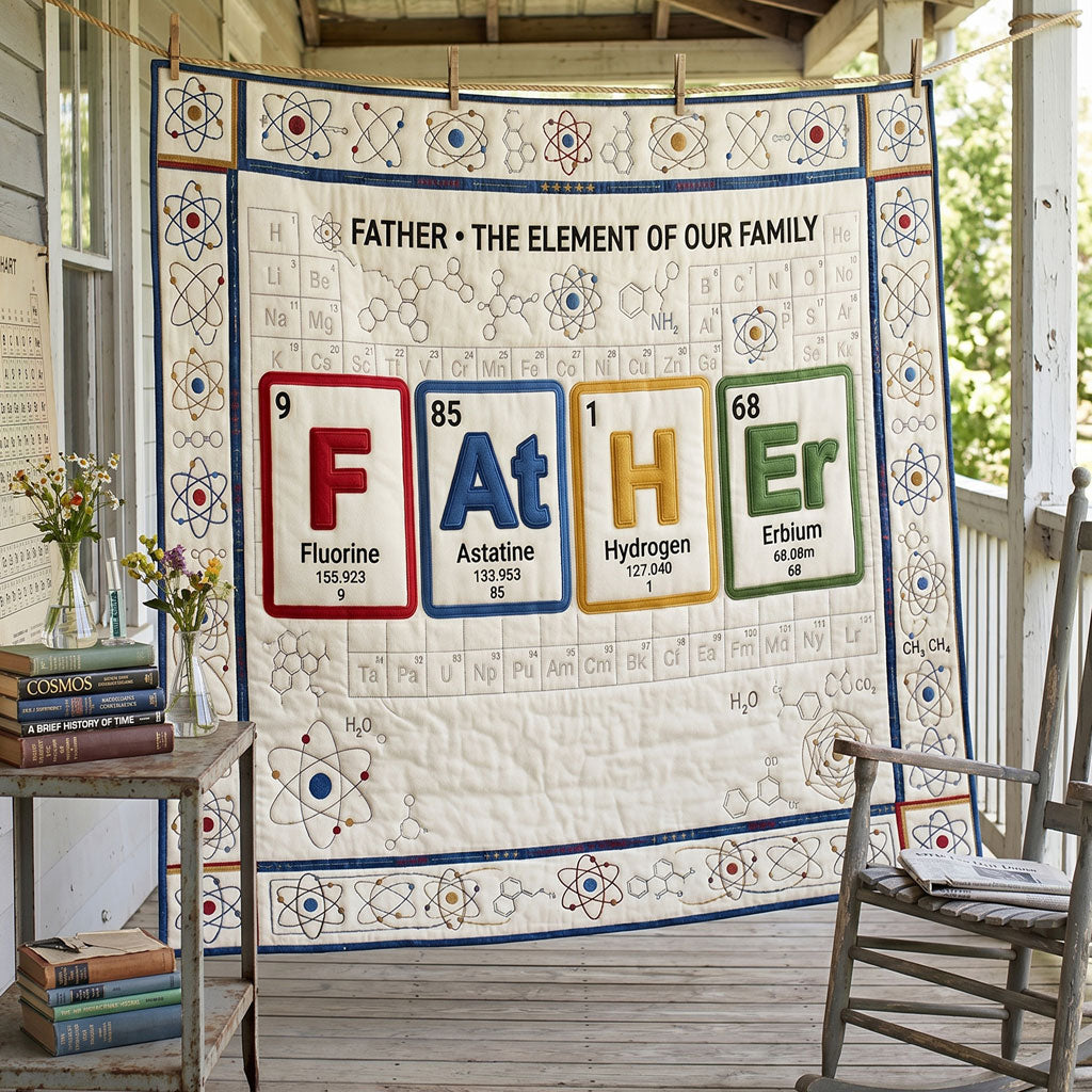 Science Dad Periodic WN1106011CL Quilt