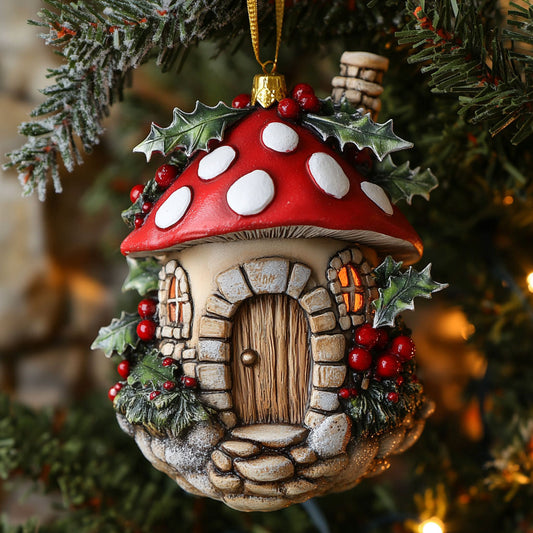 Joyful House Mushroom WN2310033CL Christmas Ornament