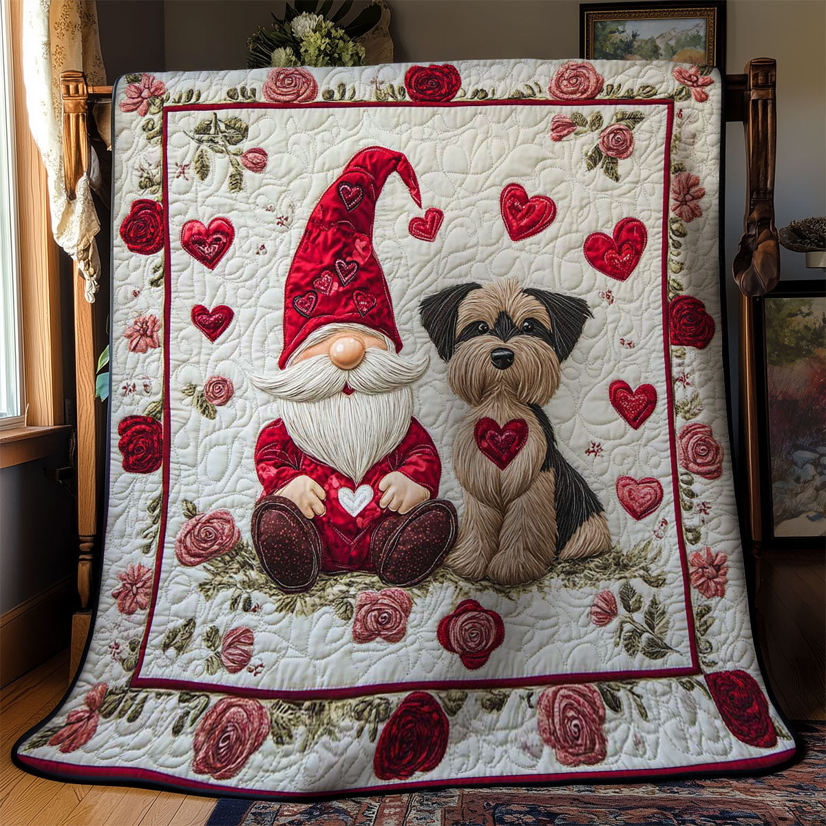 Heartfelt Gnome WN0801009CL Quilt