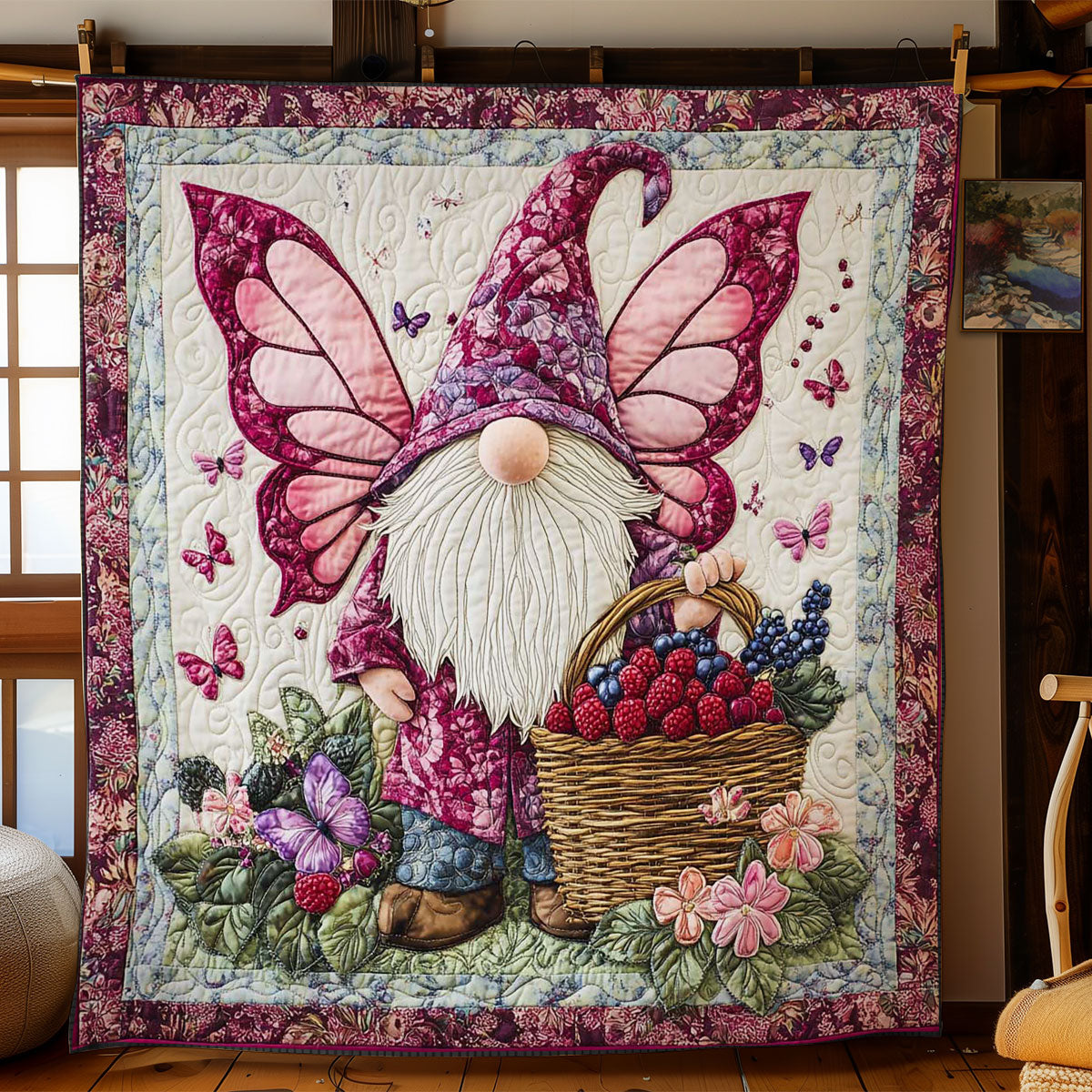 Butterfly Gnome WN0801046CL Quilt