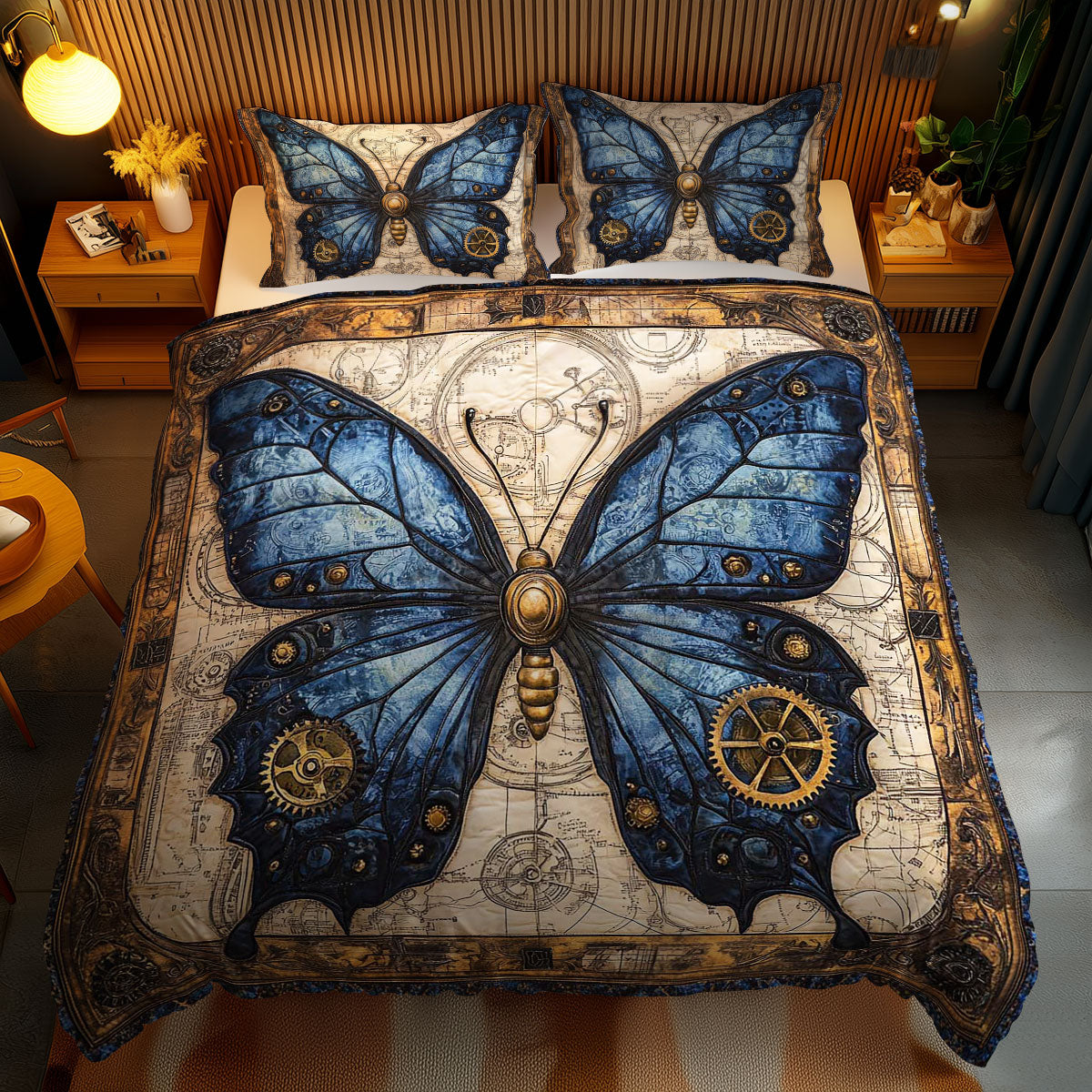 Clockwork Steampunk Butterfly WN0402068CL Duvet Cover Set