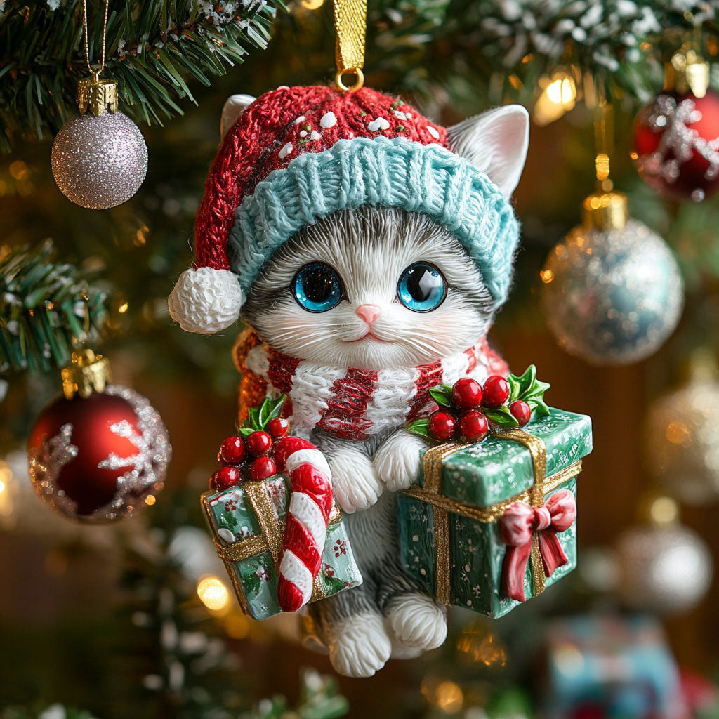 Holiday Kitty CW2210032CL Christmas Ornament