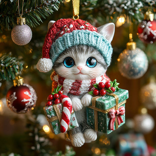Holiday Kitty CW2210032CL Christmas Ornament