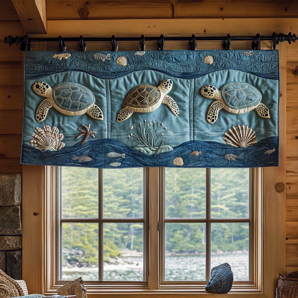 Mystic Turtle WN1303109CL Quilted Valance Valance