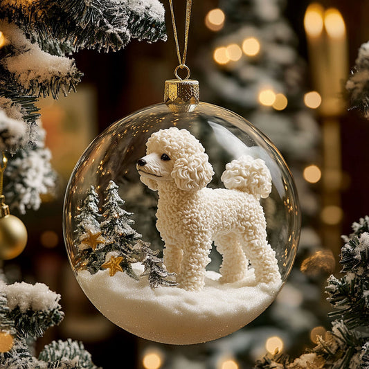 Poodle Snow Dream CW0112045CL Christmas Ornament